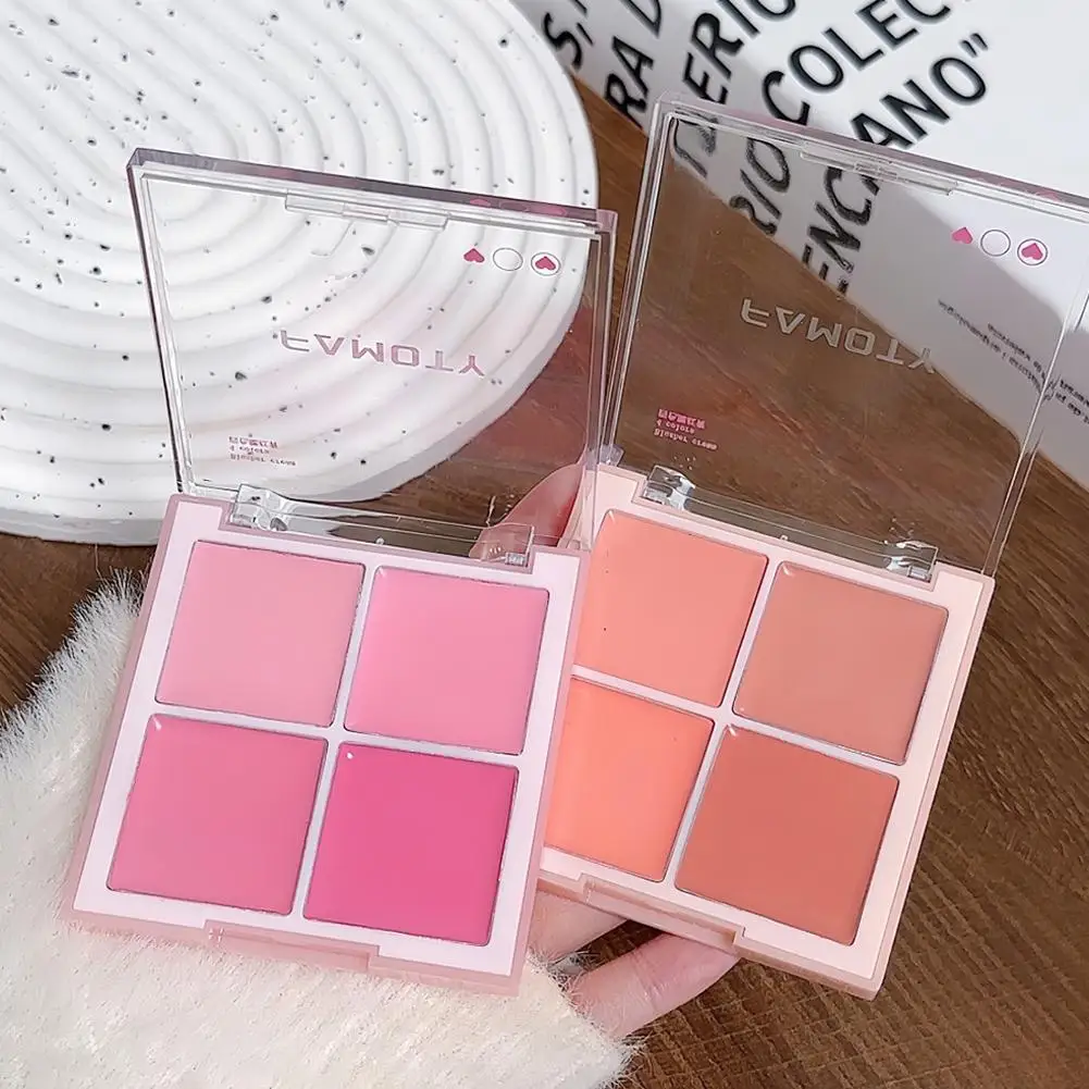 لوحة هايلايتر كريمية مكونة من 4 ألوان لتسليط الضوء على الوجه وأحمر الخدود اللامع المقاوم للماء أداة مكياج مستحضرات التجميل #3