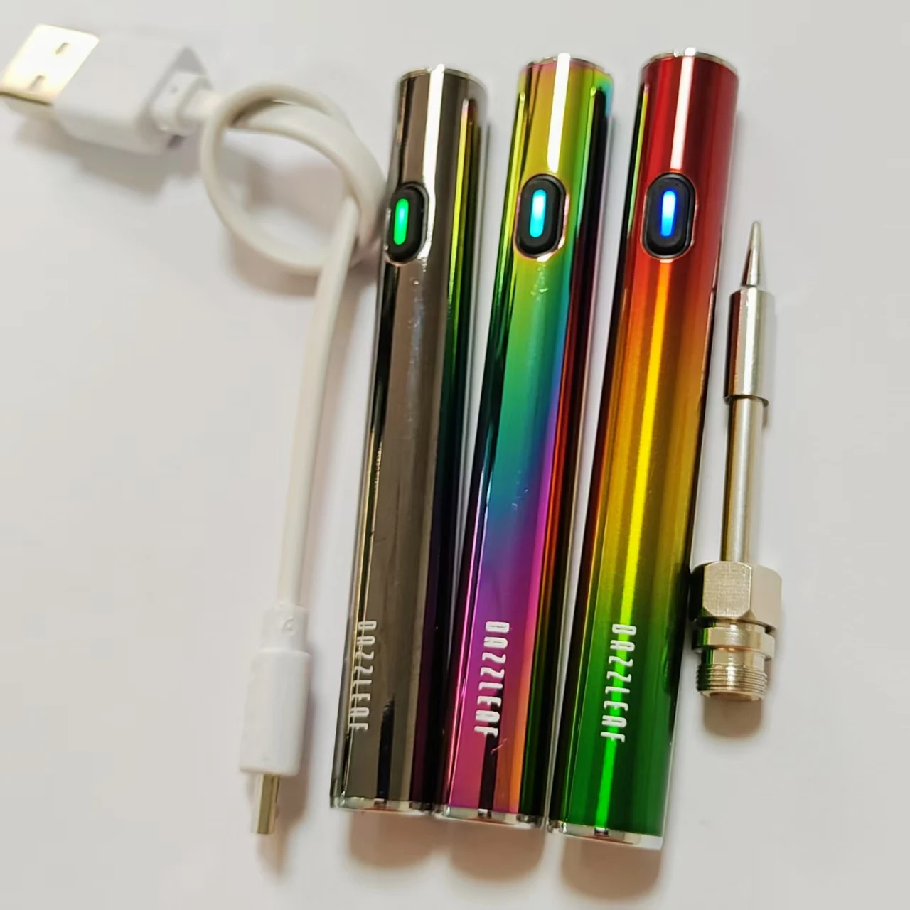 5pcs 510 Thread Battery Pen Portable, 11.2 Preheat Battery, Electric Soldering Iron Repair Tool,DIY  Hot knife, Mini light bulb view 5
