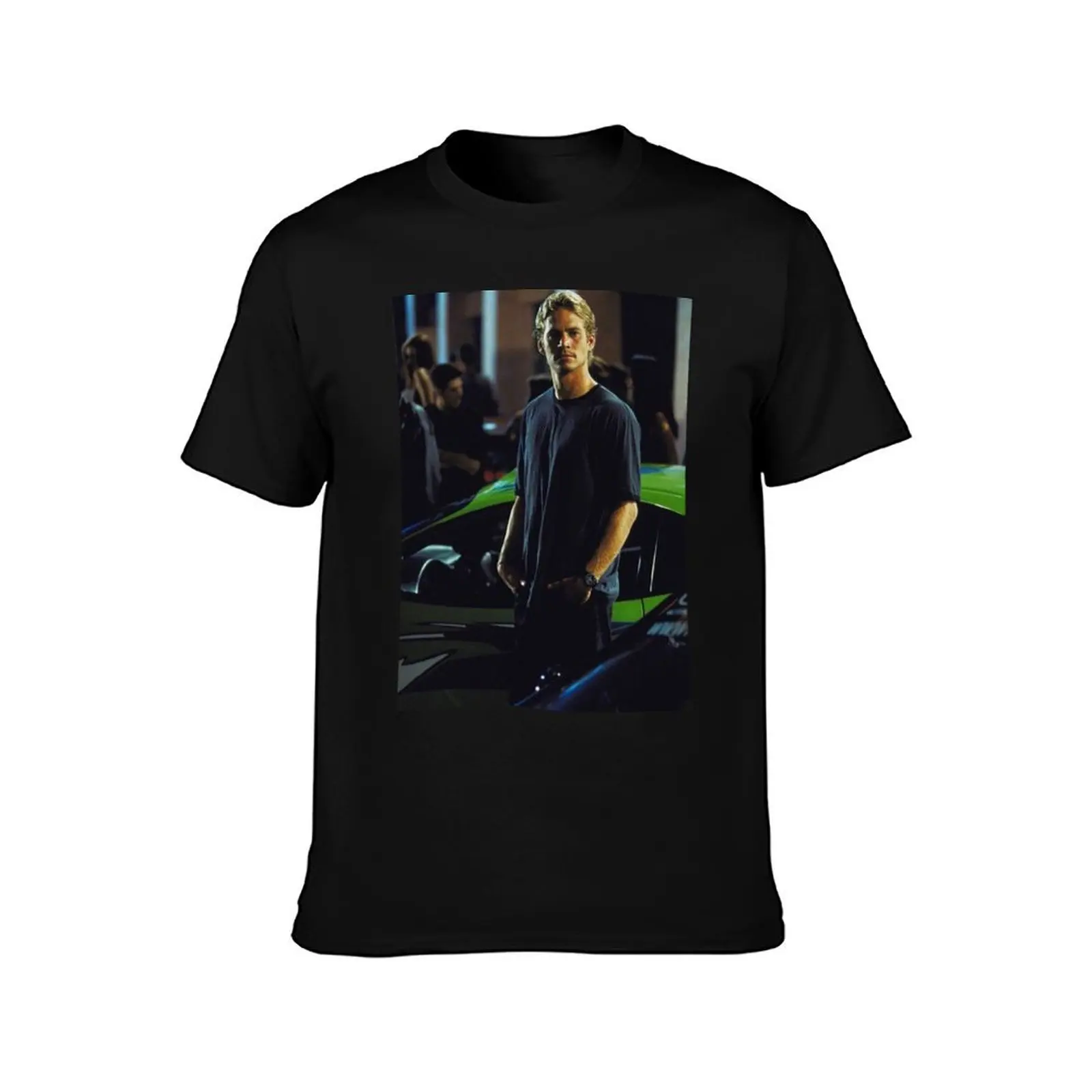 Paul Walker's Automotive Elegance: A Timeless Bond with His Beloved Car T-Shirt Standard Fit Solid Tee Shirt T-Shirt