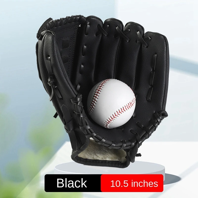 Baseball Profissional e Softball Pegando Luvas, PU Fielding Luvas, 10,5"