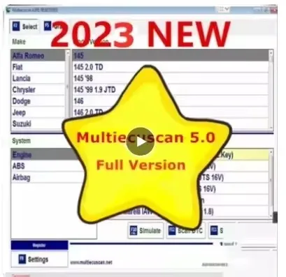 برنامج Nuevo الأصلي فيات multiecuscan 2023 Multiecuscan V4.8 لشركة فيات/كرايسلر/دودج/جيب/سوزوكي برنامج الماسح الضوئي V4.7 DSS #1