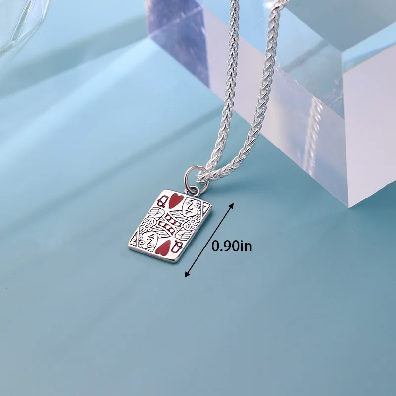 

S925 sterling silver James Avery Necklace with Enamel Red Queen pendant