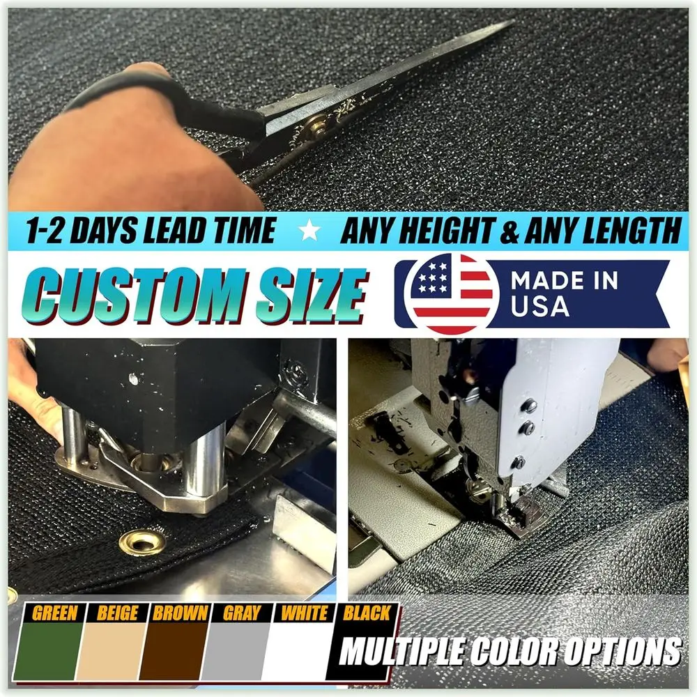 Черный экран для ограждения коммерческого класса 170 GSM с сетчатой тканью для тента, кабелем и застежками-молнией в комплекте, доступны нестандартные размеры