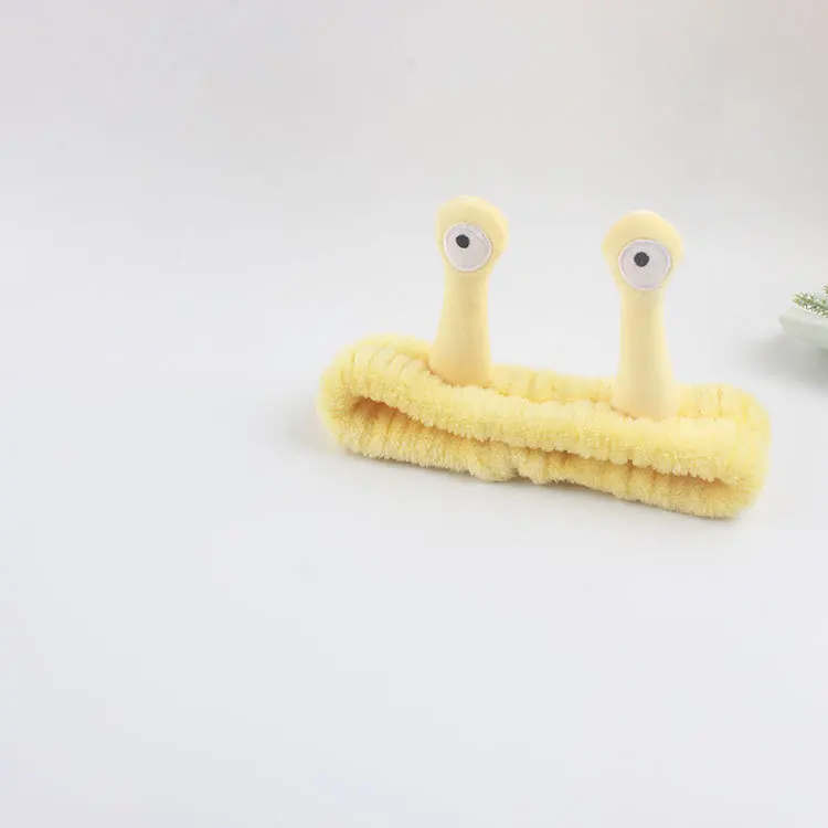 عصابة رأس كورية لطيفة منفوشة على شكل حلزون للنساء، إكسسوارات شعر مكياج كرتونية رائعة غير قابلة للانزلاق للوجه ​ ​