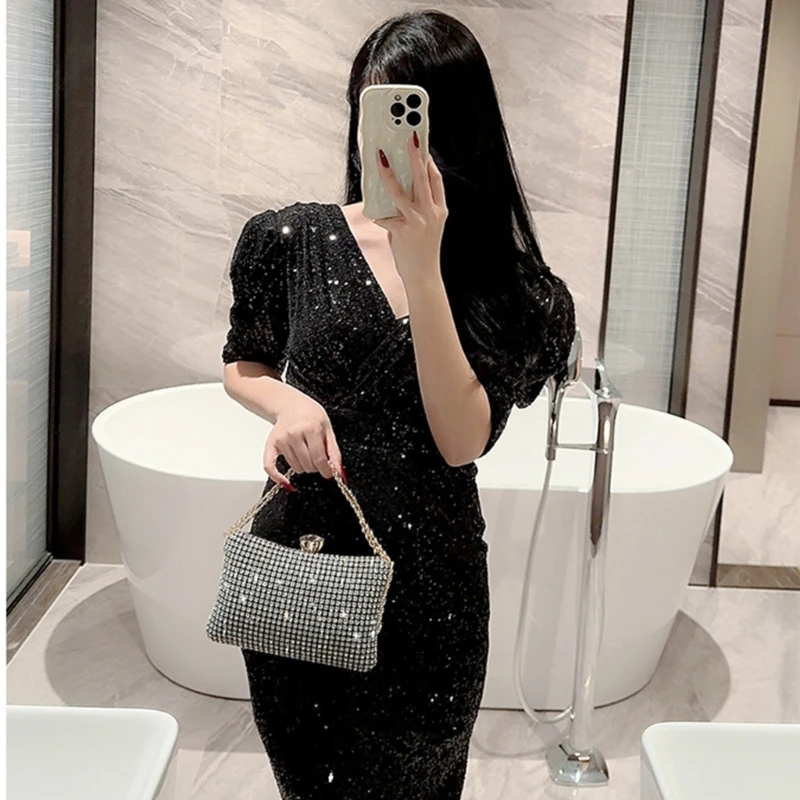 Lady Clutches Handbag Shoulder Bag Sparkling Bag Women Girl Handbags