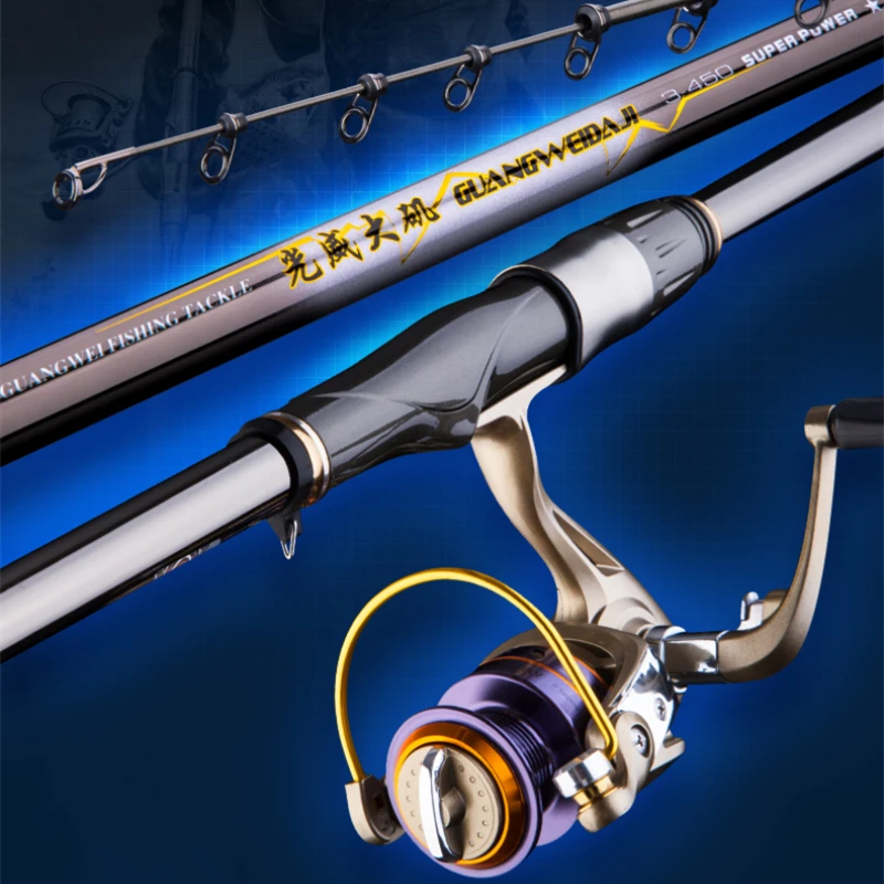 Super Hard Rock Fishing Rod Ultra Light Long Section Distance Throwing Rod All Waters Heavy Fishing Weight Telescopic Fish Pole