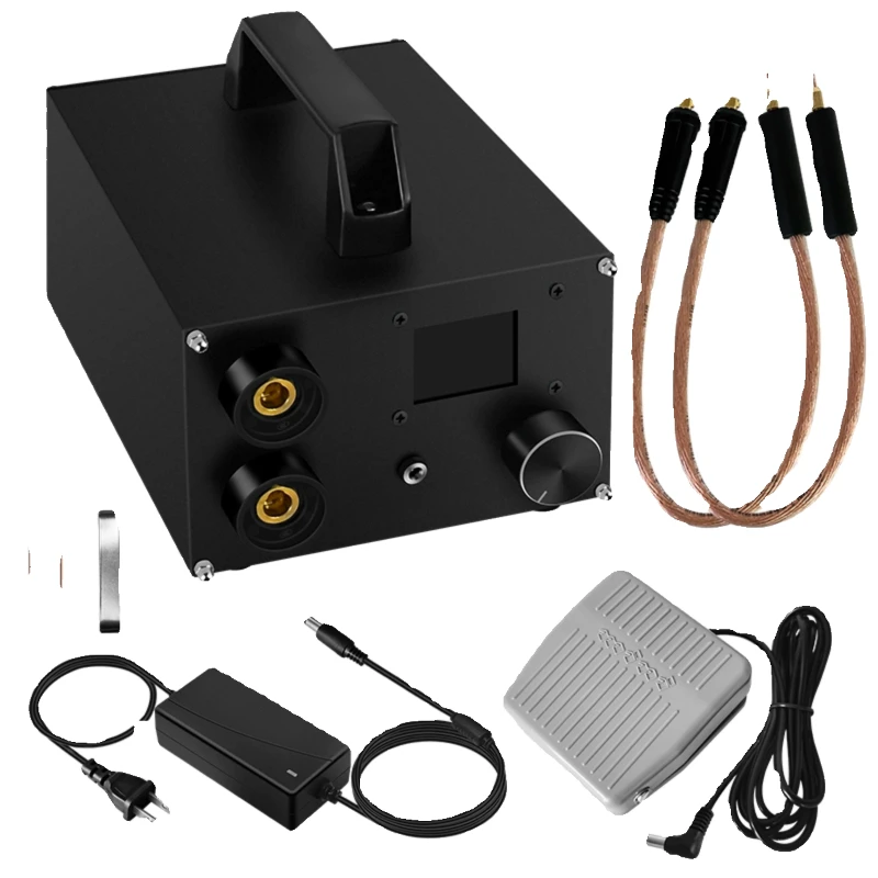 220V/110V Gears Spots Welding Machine Double Capacitors Energy Storage Dual-pulse Welding Battery Spot Welder Portable
