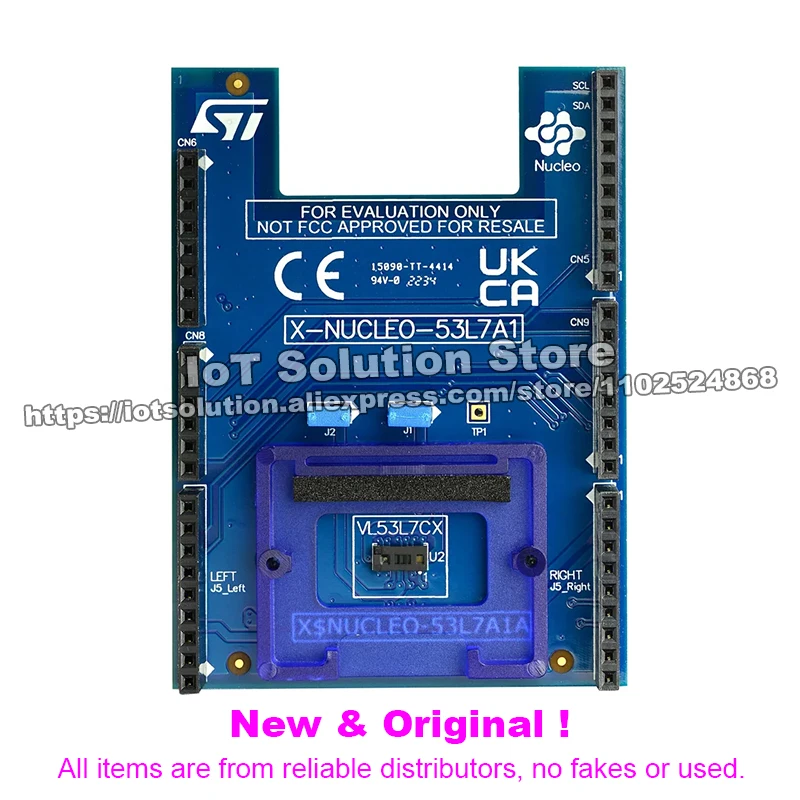 X-NUCLEO-53L7A1 expansion board based on the VL53L7CX for STM32 Nucleo