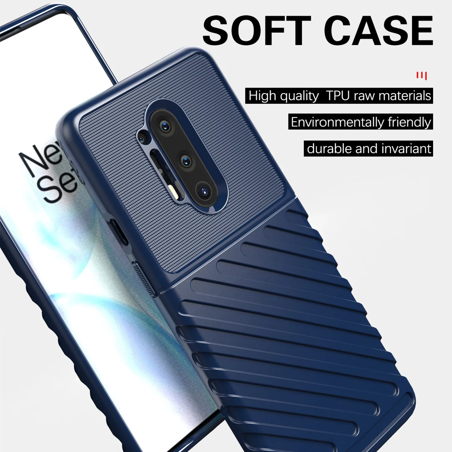 For Oneplus 8 Pro 1+8pro Luxury Thunder Case Shockproof Silicone Back Cover for oneplus 8pro Fashion Mobile Shell Coque Fundas