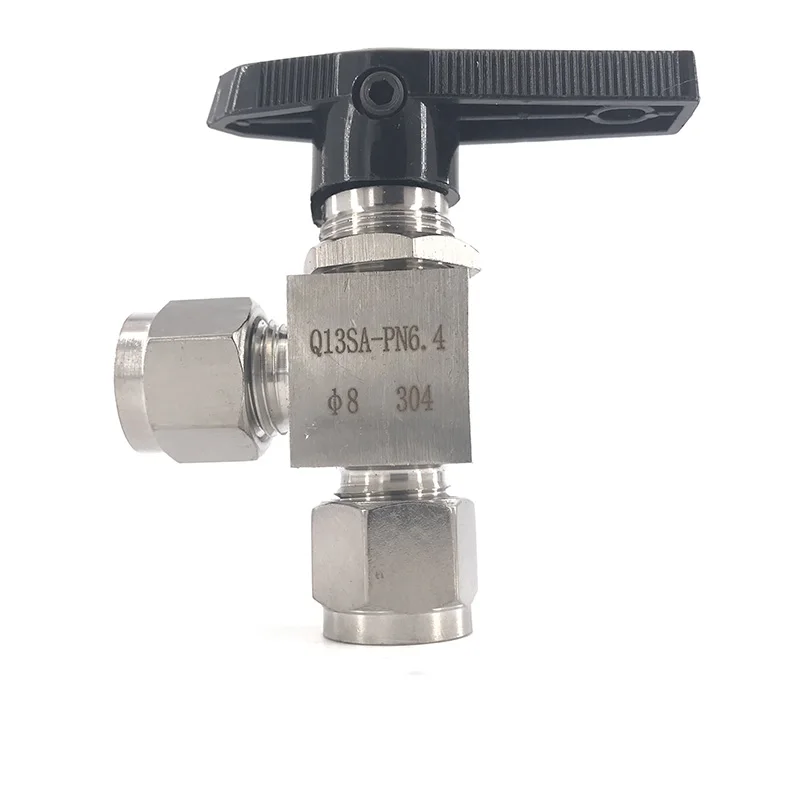 GOGO Ball valve 3 6 8 10 12mm hard tube stainless steel 316 high pressure 2 way card set Right angle ball valve