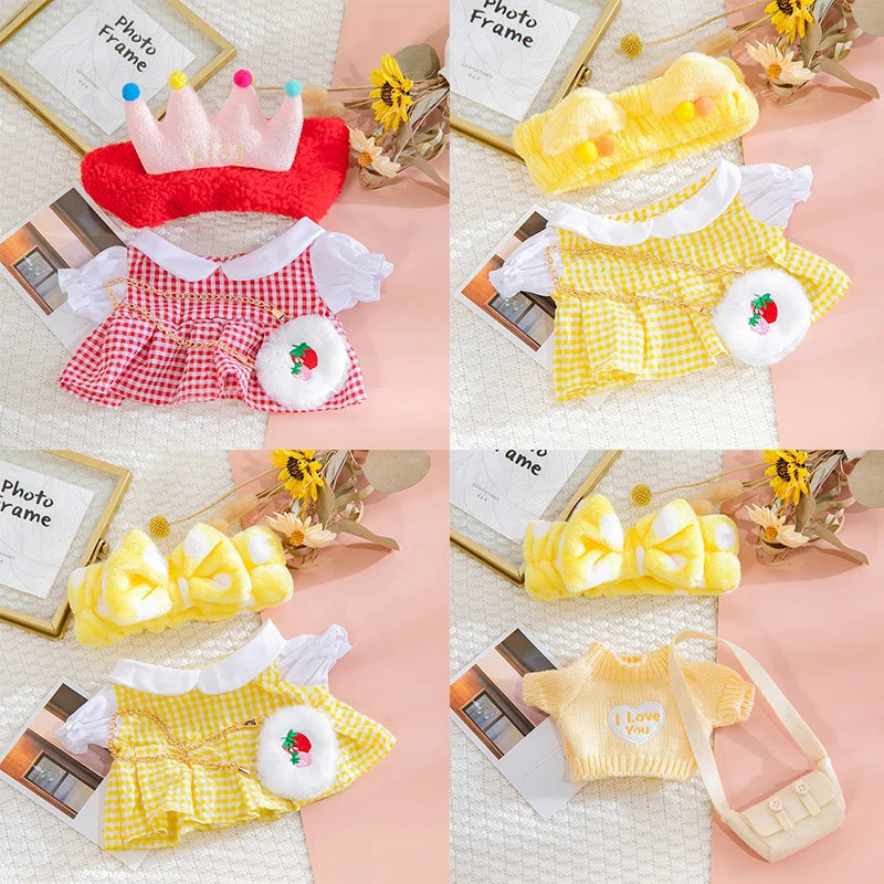 30cm lalafanfan café pato cão com roupas brinquedos de pelúcia dos desenhos animados bonecas de pelúcia acessórios roupas faixa de cabelo crianças meninas presente