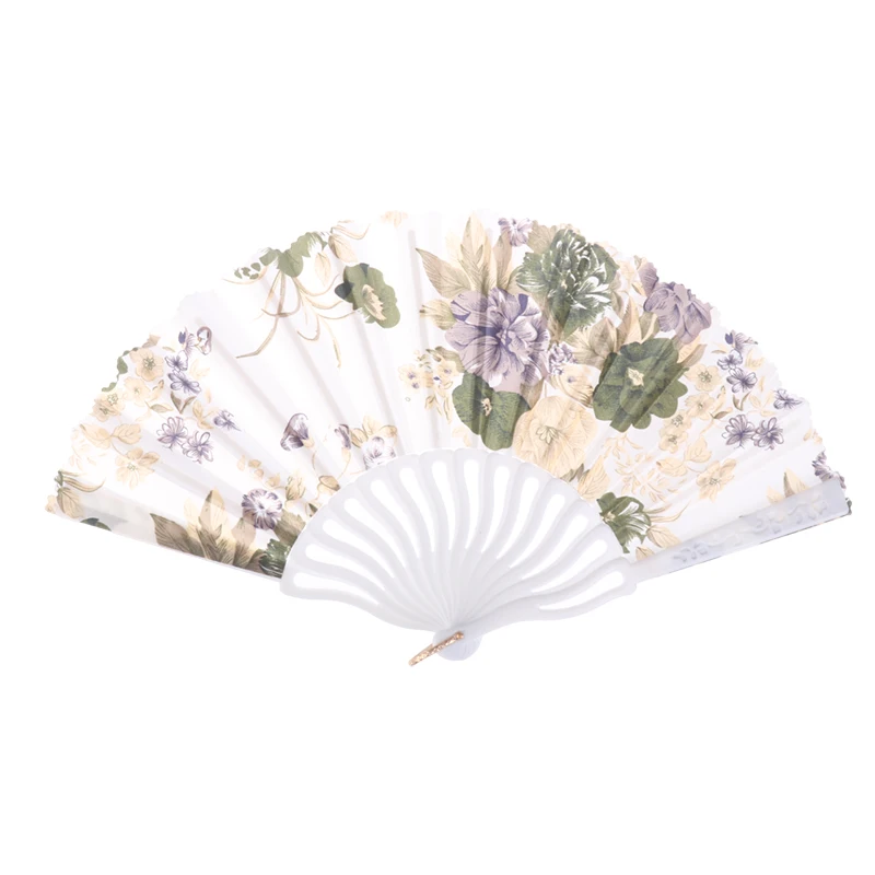 Abanico plegable con estampado de flores Retro para mujer, ventilador de baile clásico, Cheongsam portátil, regalos de decoración de boda