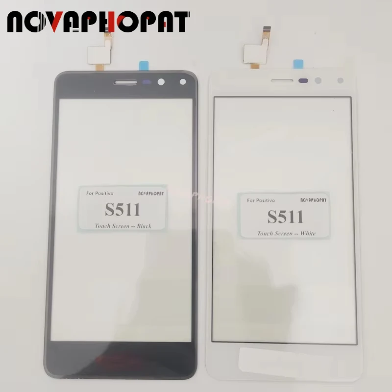 Novaphopat testado tela do sensor de toque para positivo s511 digitador da tela toque lente vidro frontal painel substituição da tela