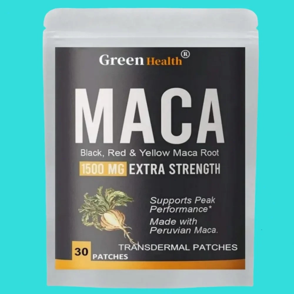 Organic Maca Root Transdermal Patches With Black + Red + Yellow Peruvian Maca Root Extract For Men And Women 30 Patches