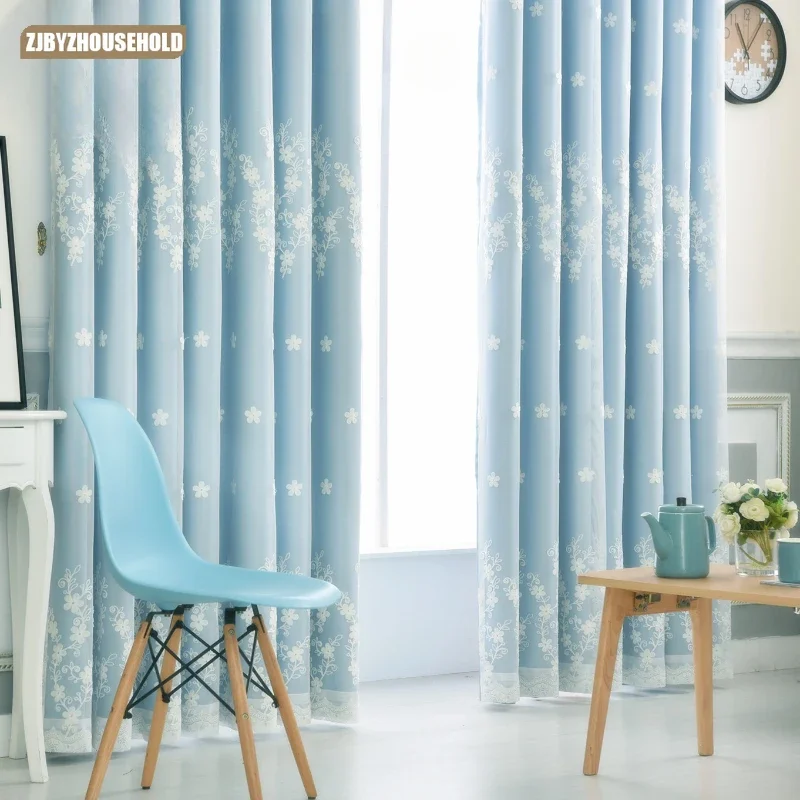 

New Full Curtains for Living Dining Room Bedroom Blackout Double Layer Korean Double Layer Fabrics