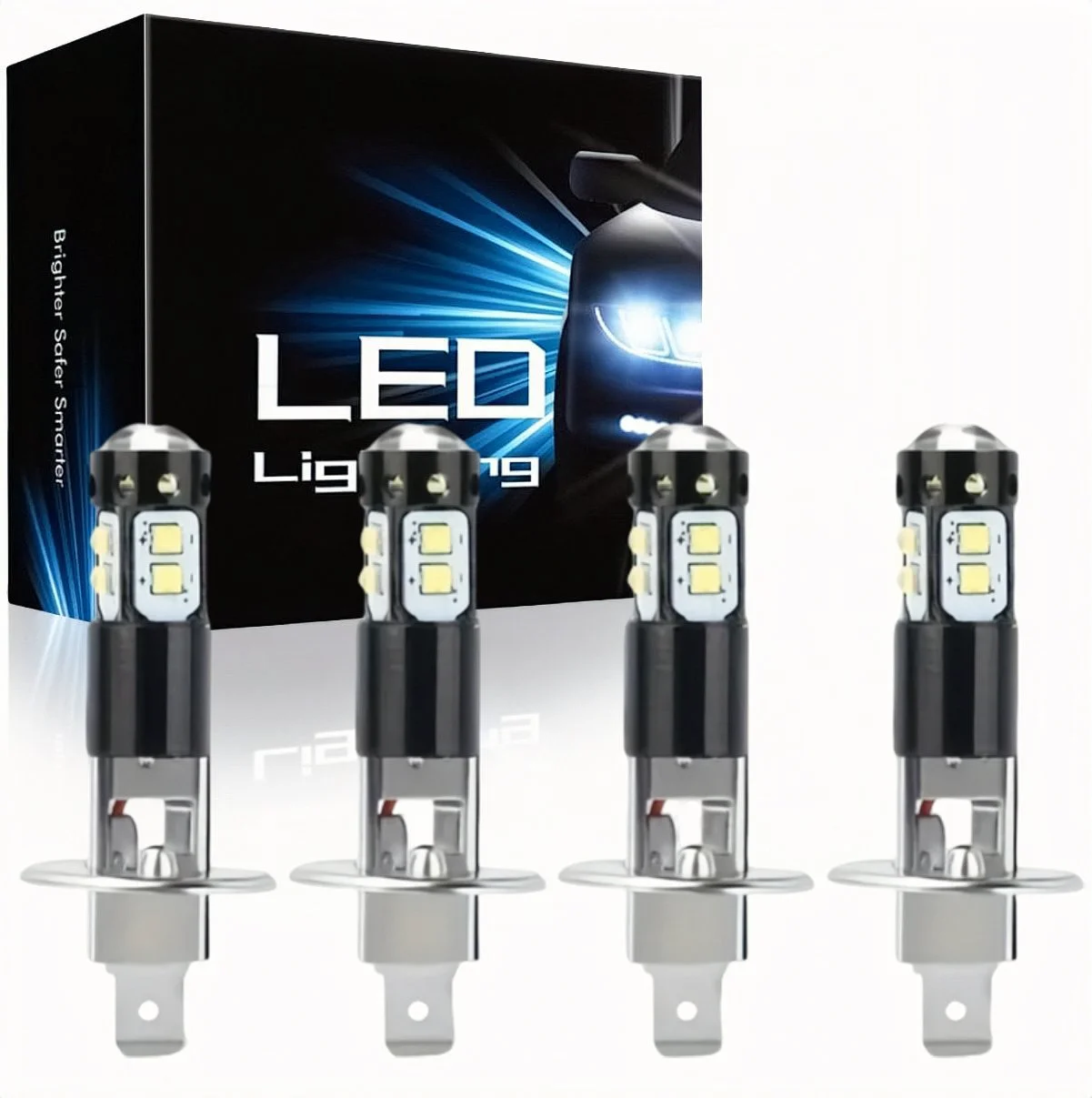 

2x Super Bright H1 LED Headlight Kit High Low Beam Fog Driving Bulbs 6500K White