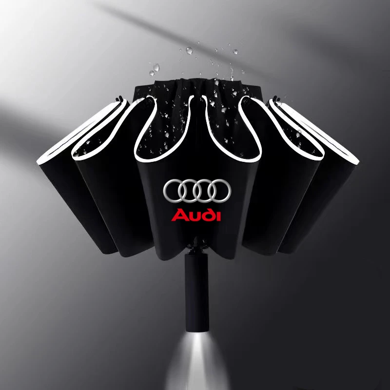 

Automatic Umbrella with LED Reflective Strip Rain Wind Umbrella for audi sport RS A1 A3 A4 B7 B8 A5 A6 A7 A8 Q3 Q5 Q7 Q8 TT
