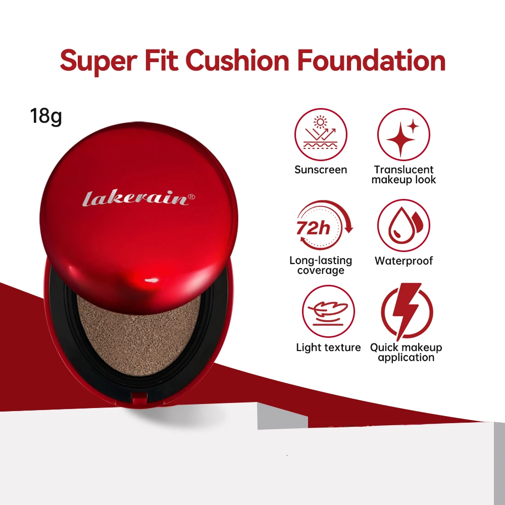 Long-Lasting Waterproof Air Cushion Foundation Sunscreen Lightweight Translucent Full Coverage Quick Daily Facial Makeup Glow