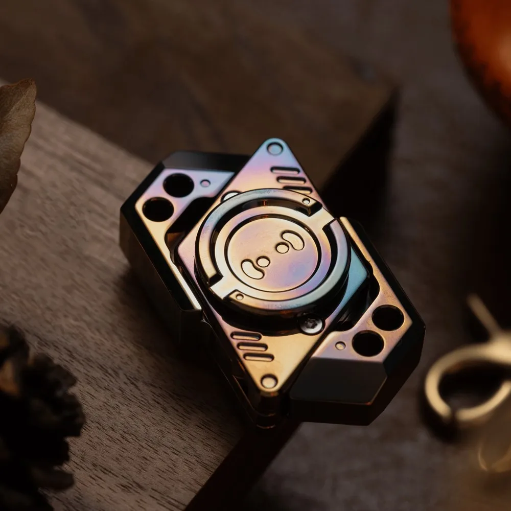 FUSHI EDC JINGZHE フィジェットスピナー オープンネイルジャイロ 不安解消グッズ メタルフィジェットトイ 大人向け 指先トリック
