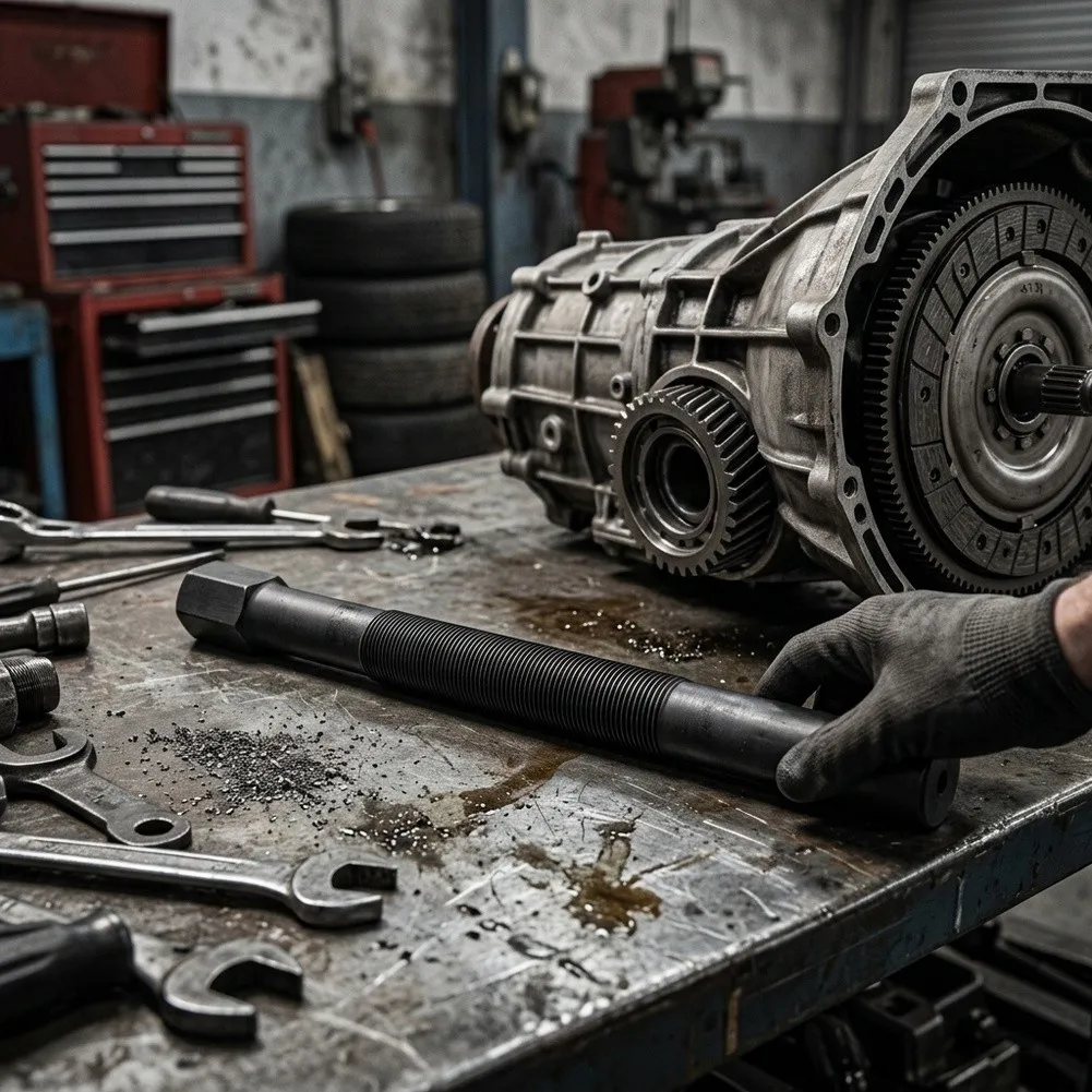 Black Drive Clutch Puller Hardened Steel Construction Black Oxide Coating High Strength Material Threaded Design