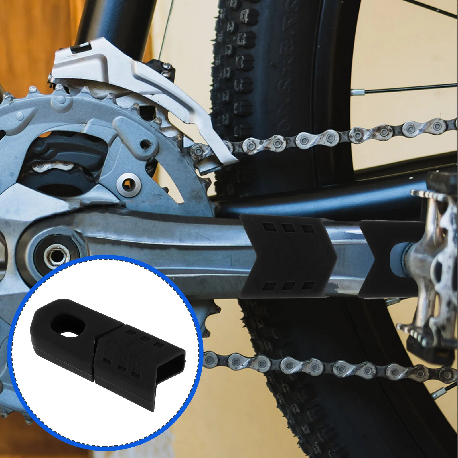 

4Pcs Crank Boot Covers for Bicycle Crankset Protector Arm Sleeve Scratch Guard Compatible with Mountain Road Bikes