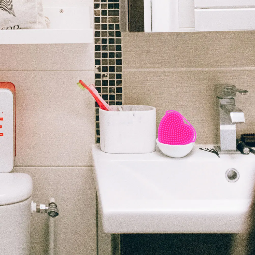 

4pcs Silicone Facial Cleansing Brush Deep Cleaning Exfoliating For Sensitive Skin Portable Shower Scrubber Women Face Massage