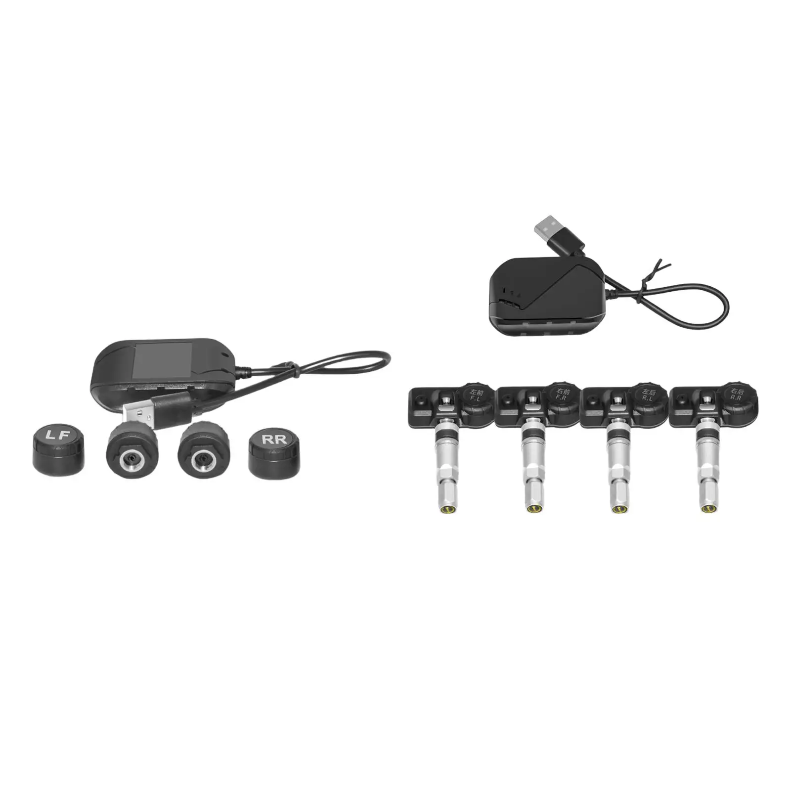 

Universal USB Tire Pressure Sensor Monitoring System Plastic Material Digital TPMS for Car Tire Safety Check
