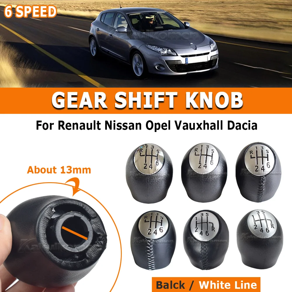 Hochwertiger 5-6-Gang Schaltknauf für RENAULT Laguna Megane 2 Clio 3 Scenic 2, Manueller Gangschaltknopf, Schalthebel – Detail 5