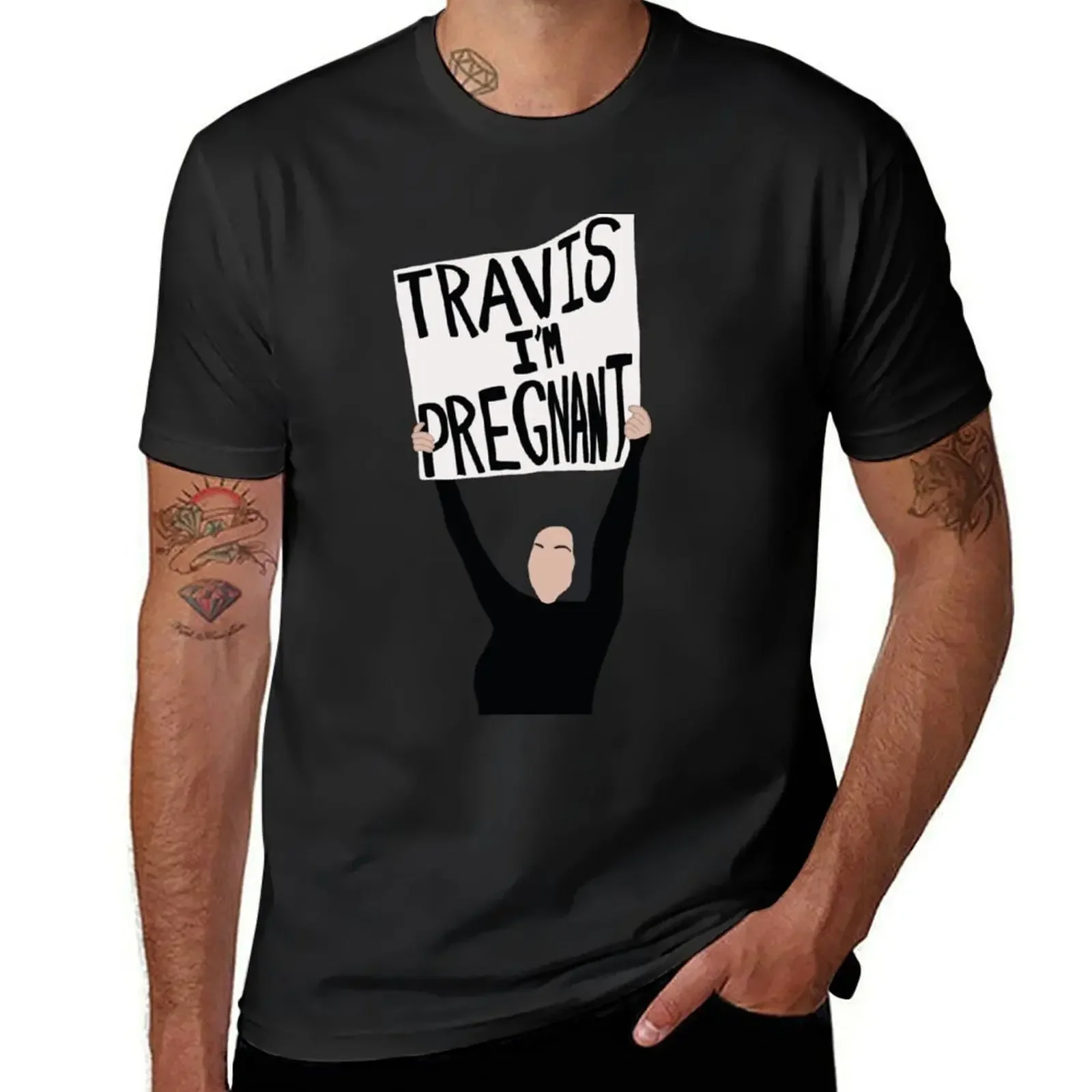 Travis I'm Pregnant T-Shirt man t shirt korean fashion sports fans tshirts for men