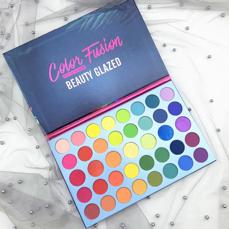 39 Color Eyeshadow Palette, Neon Glitter Matte Eyeshadow Natural Nude, Ideal For Mardi Gras Eye Makeup