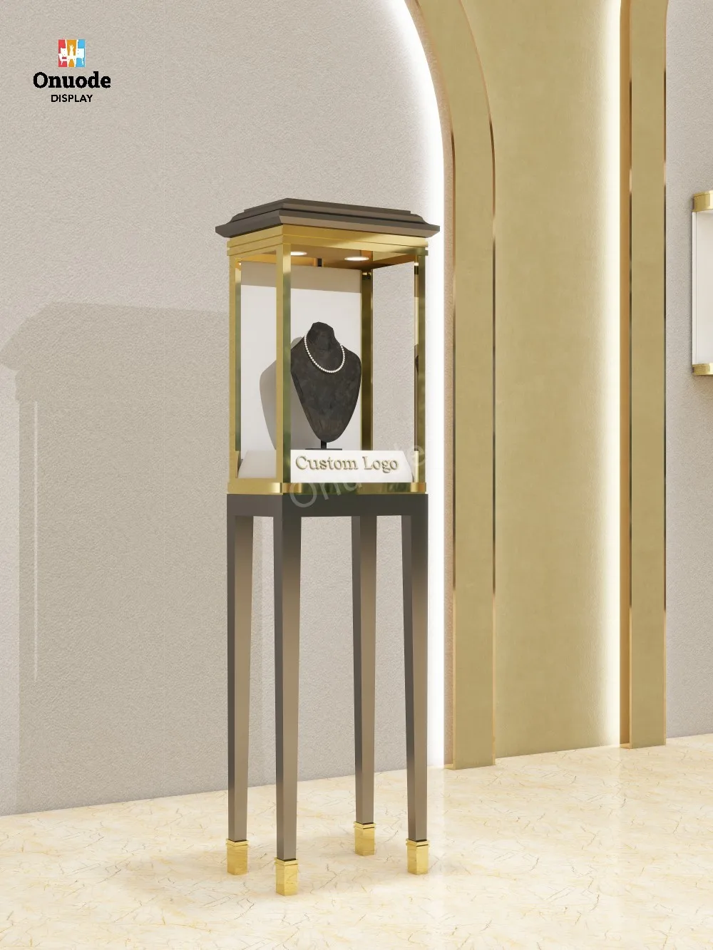 Custom.Customized Luxus-Display-Glasschränke, Schmuck-Vitrinen für Schmuck, Metall-Display-Ständer