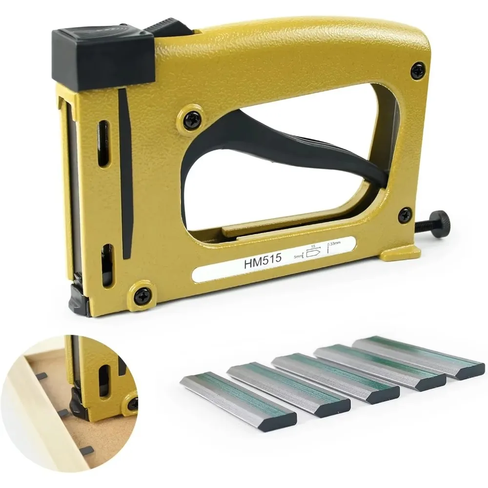 Picture Frame Gun Nailer Manual Point Driver Stapler Picture Framing Tool with 1000pcs Nails Back Plate Mounting Fixed Nailer