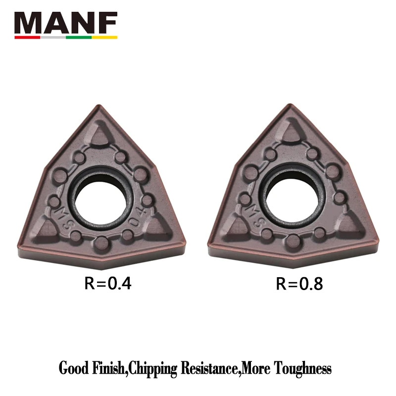

MANF WNMG080404 WNMG080408 In Turning Tool Insert Carbide External CNC Blade For Stainless Steel MWLN S-MWLN Holder