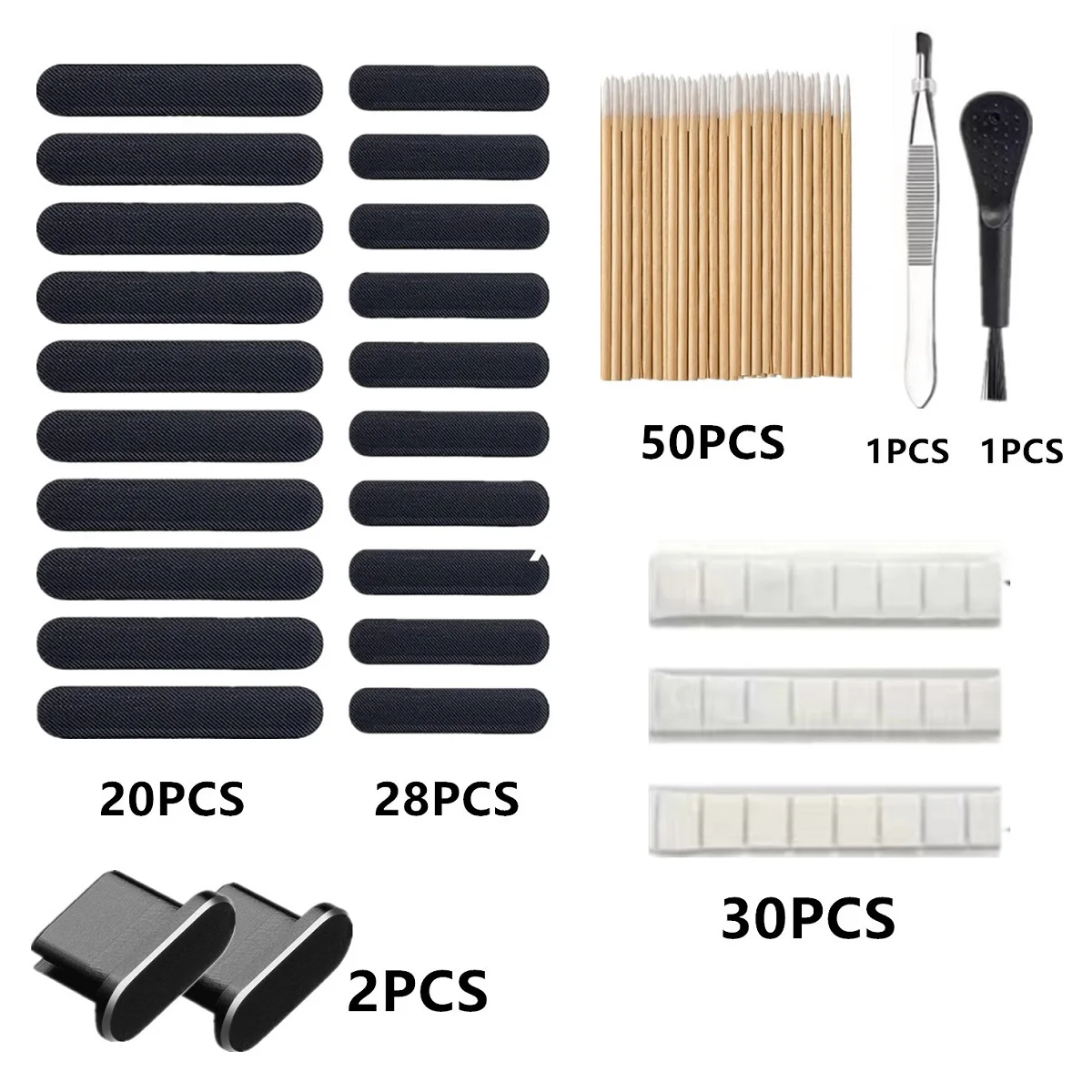 132PCS Type C Mobile Phone Speaker Dust Mesh Sticker for Samsung Xiaomi Dust Plug Charge Port Cleaning Brush Kit Universal 2023