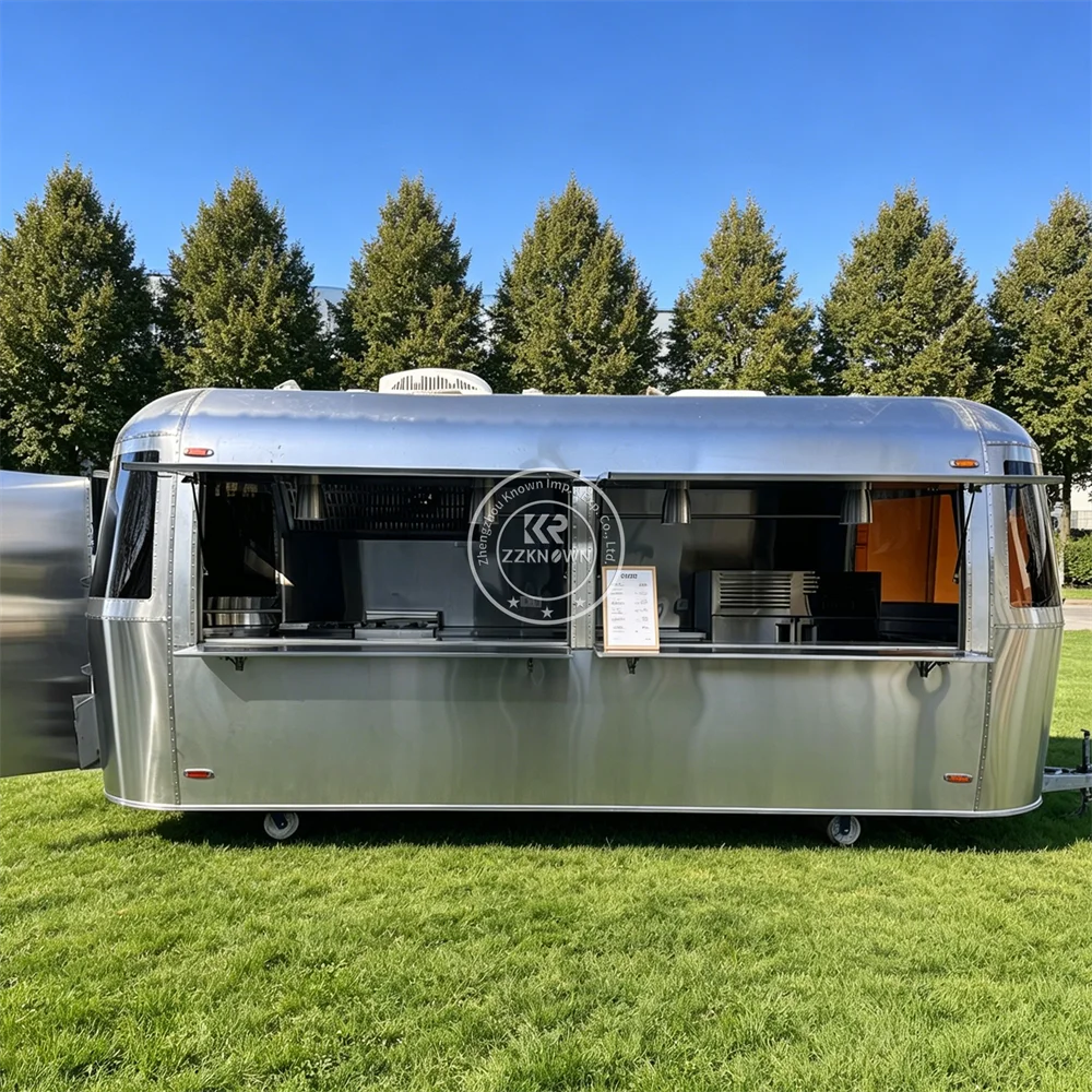 Street Burger Truck Mobile Ice Cream Trailer Customized Food Trailer Mobile Kitchen Food Truck With Catering Kitchen Setup