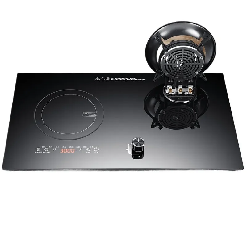 Gas-electric dual-purpose stove, double stove, induction cooker, one gas and one electricity