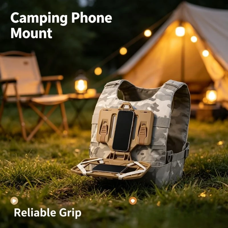 Mobile phone navigation adapter, mobile phone navigation stand, hunting vest navigation stand Molle management panel