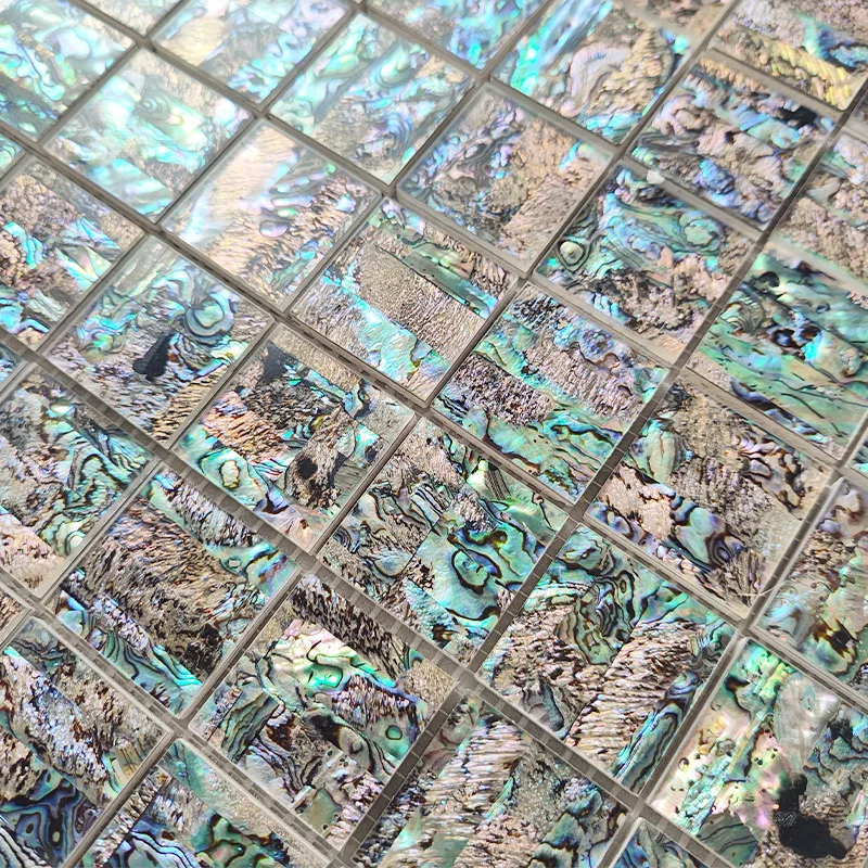 30x30cm Deep Sea Abalone Shell Mosaic Decorative Background Wall 0.2cm Bathroom Kitchen Living Room Entrance Balcony Tiles