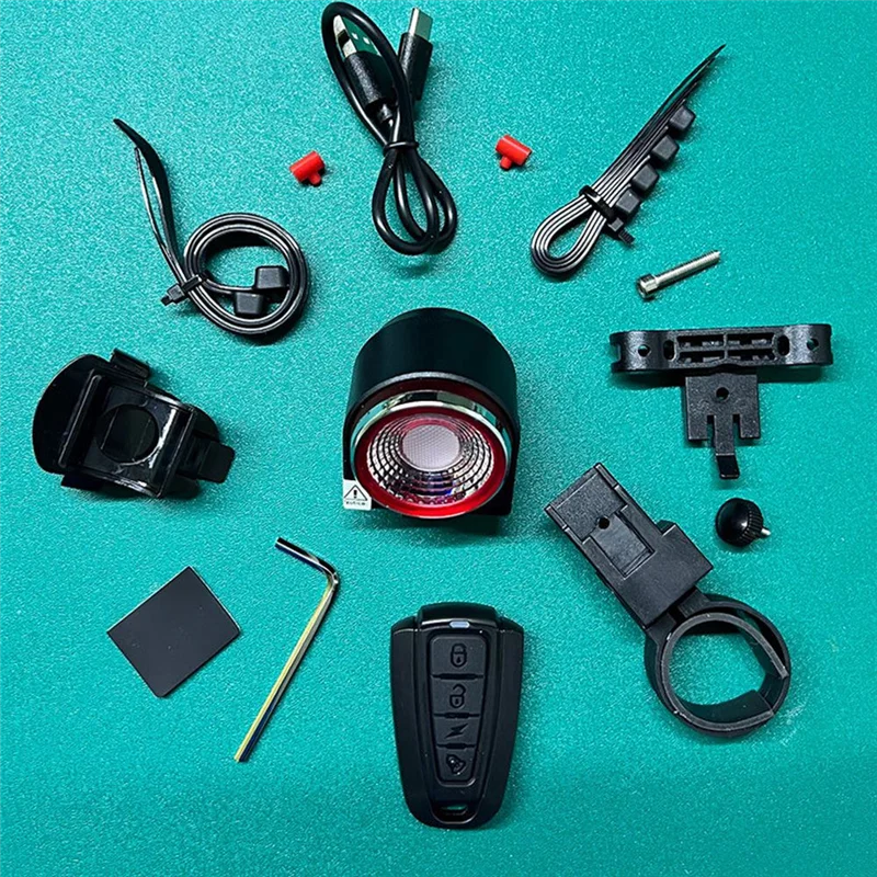 

JABS-Беспроводная велосипедная сигнализация 115 дБ Водонепроницаемая мотоциклетная сигнализация с дистанционным управлением Противоугонная велосипедная сигнализация с стоп-сигналом