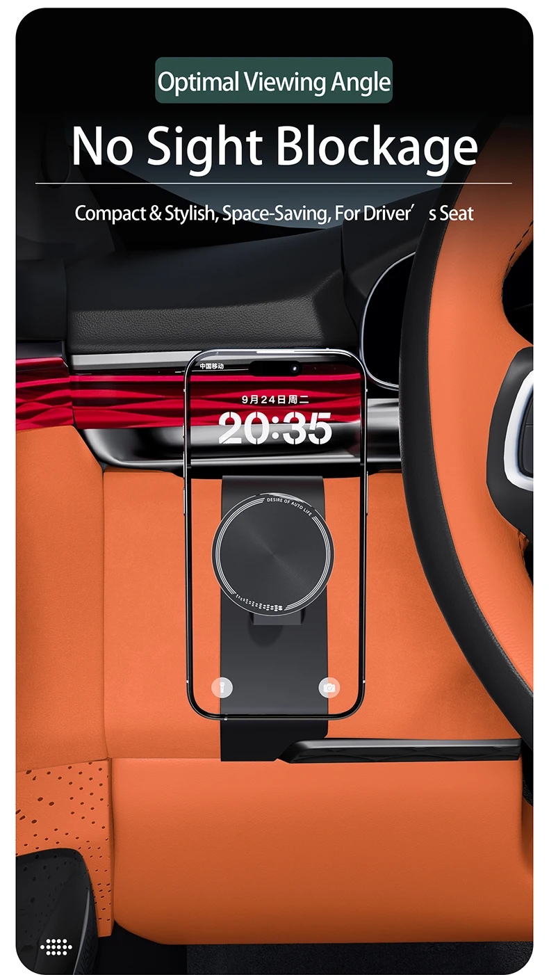Magnetischer Telefonhalter für ZEEKR 7X 2026-2024, Armaturenbrett auf der Fahrerseite, Clip-Montage, Telefonhalterung, Auto-Innenzubehör – Detail 10