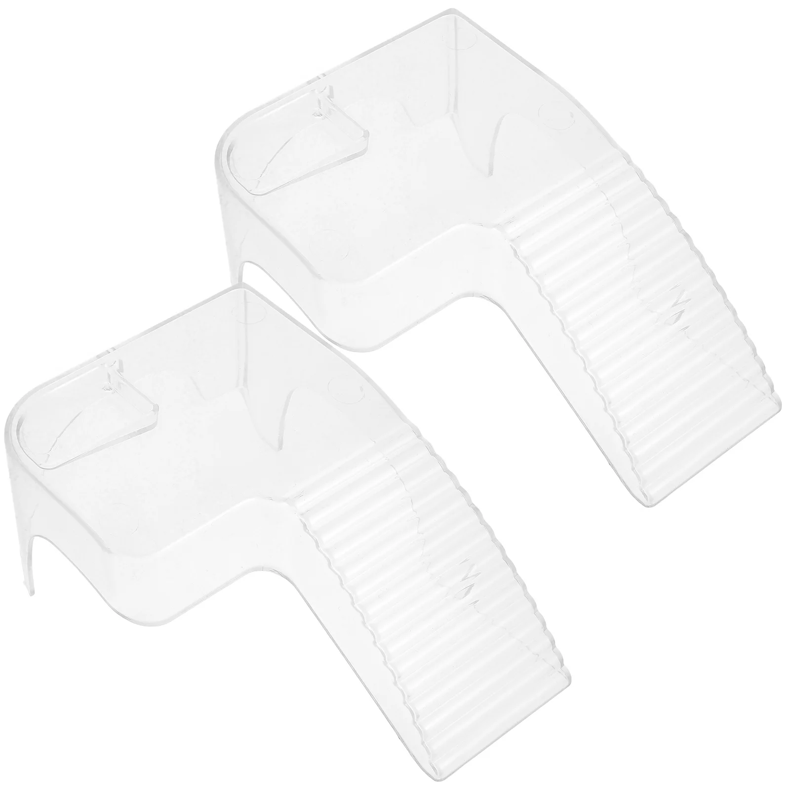 2pcs Micro Landscape Fish Tank Basking Platform Abs Plastic Turtle Ramp Durable Aquarium Decor Reptile Habitat Accessories