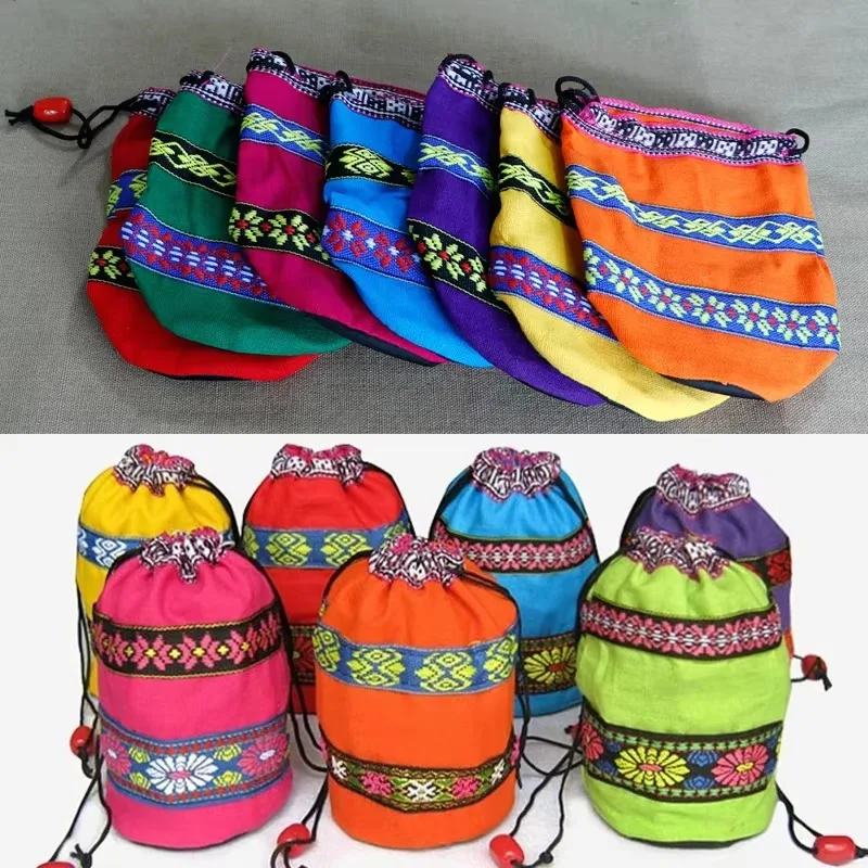 50pcs/lot Chinese YunNan Ethnic Style Different Style Mini Puer Packaging Bags Knitted Bag Puerh Cotton Bags - Detail 1