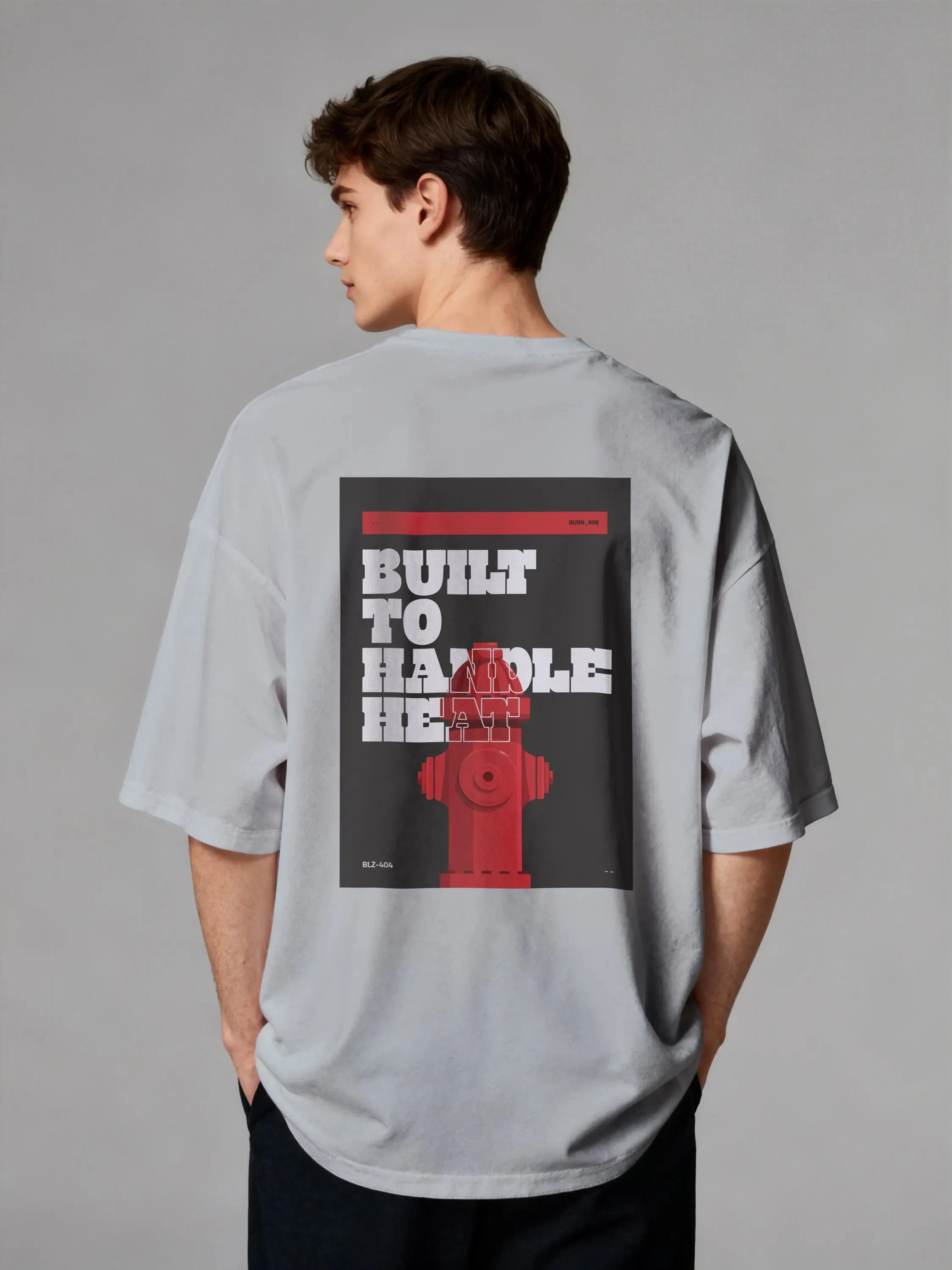 Built To Handle It Graphic T-Shirt | Fire Hydrant Poster Design Printed Short Sleeve - Y2K Style Classic Round-neck T-Shirt