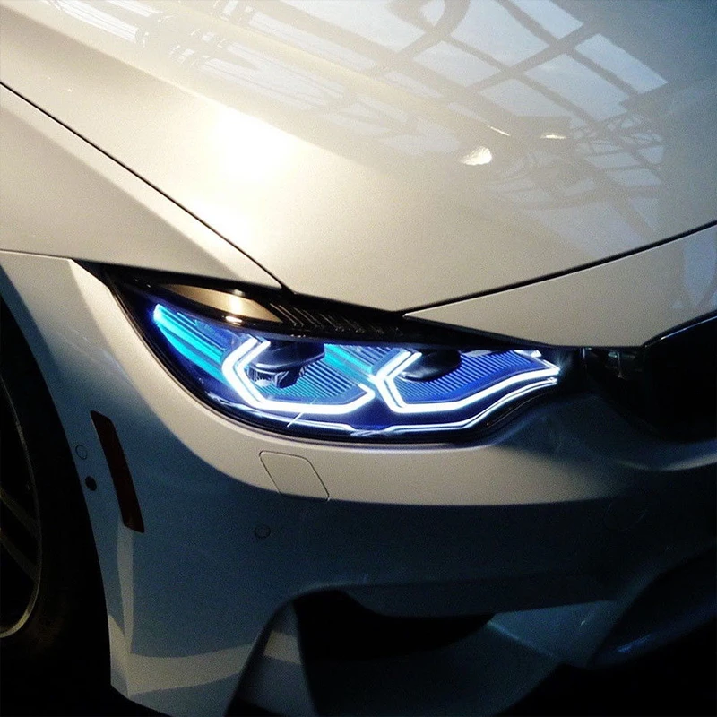 iJDM Concept M4 Iconic Style Dual-Color LED Angel Eye Halo Rings For BMW F30 F31 E60 E90 E92 E93 E61 E46 M3 M5 Light Retrofit view 6