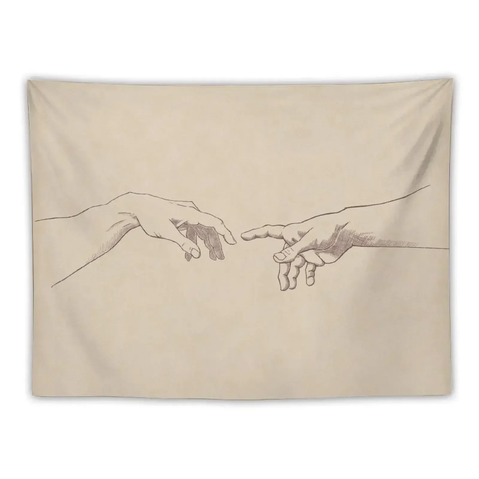 Dark Academia: Creation of Adam Sketch Tapestry House Decor Living Room Decoration Bedroom Decorations Tapestry