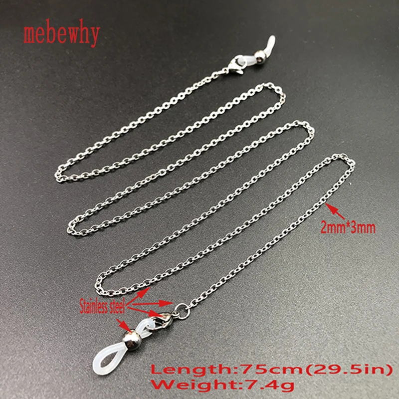 Stainless Steel Gold Silver Color Glasses Chains Holder for Women Men Sunglasses Strap Eyewear Necklace Cord Hang Masks Gift