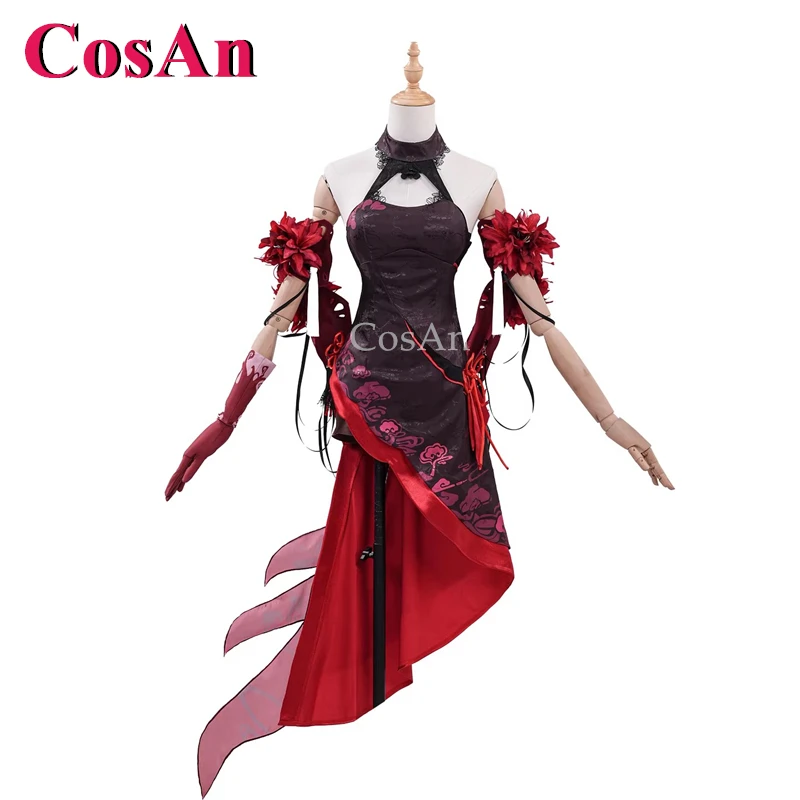 CosAn Game Honkai Impact 3 Seele Vollerei Costumes de cosplay Cheongsam à effet encre et miroir The Other Shore The Twin pour jeu de rôle