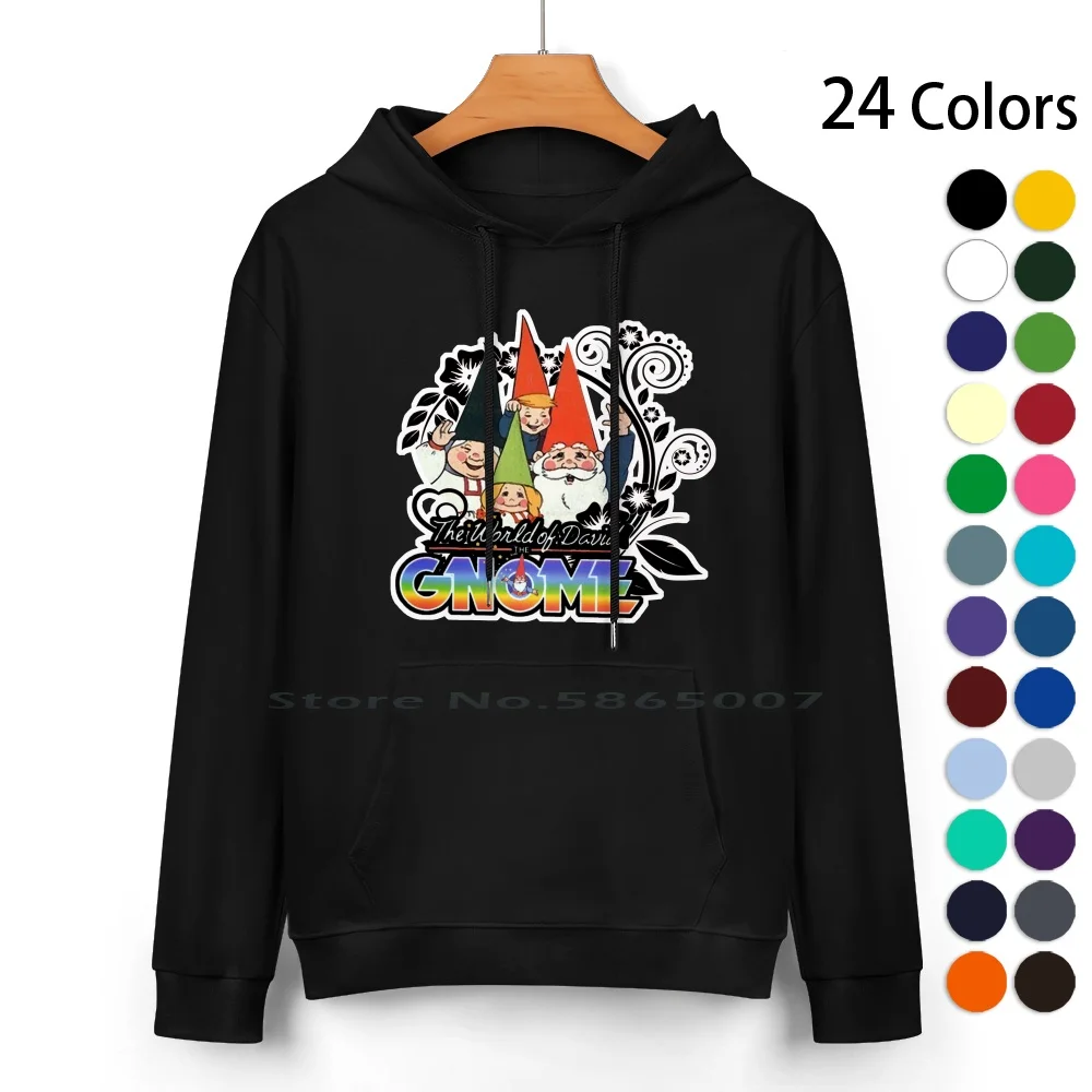 Kingdom Of The Gnome David The Gnome 80s 90s Tribute Pure Cotton Hoodie Sweater 24 Colors Gnomes Trolls Fish Mermaids Foxes