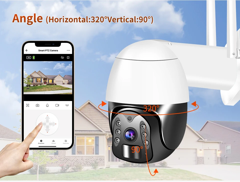 2MP 1080P 120Degree  Tuya APP 4G/WIFI IP Camera Solar Power Wireless PTZ Full Color Home Security Intercom CCTV Baby Monitor
