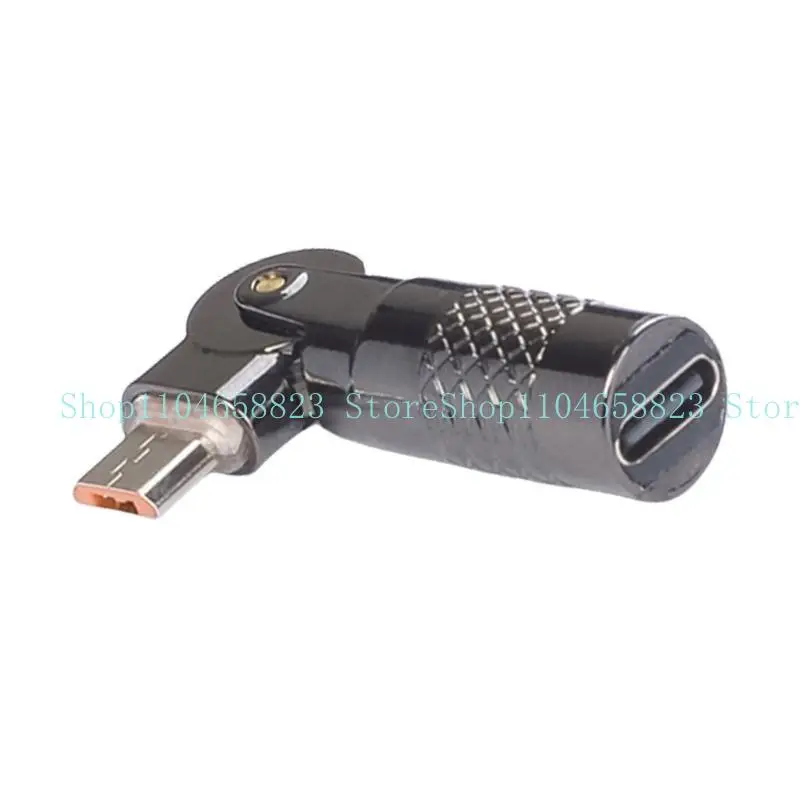 652F Type C To USB Adapter Aluminum 90 Degree for Cameras Headphones 3A Fast Charging Data Transfer 480Mbps